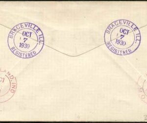 US Illinois, Braceville 554 Fancy Cancel Cover Purple "B"