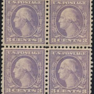 US 541 Washington / Franklin XF H Block of 4, cv $170