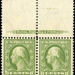 US 337 Washington / Franklin F + LH Attractive Imprint Pair cv $90+