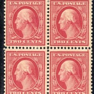 US 358 Washington / Franklin F - VF + LH Block 2mm spacing cv $350