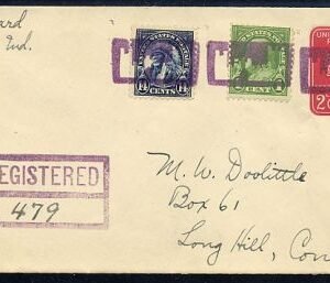 US Indiana, Castleton 565 Fancy Cancel Cover Negative Castle in Rectangle