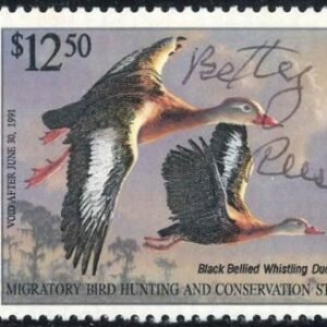US RW57b Duck Stamp XF NH with Black Inscription Weiss Cert