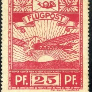 Germany 1913 Mi .Vl F-VF LH, Mulhausen Semi-Official Air Vignette