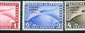Germany 1931 C40 - C42 F - VF LH Polar overprint