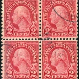 US 579 F- VF Used Block. PFC Mentions a Few Horizontal Perforation Separations At Center. CV $1,750