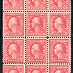 US 505 Washington / Franklin VF OG NH Error Block of 12