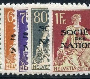 Switzerland Officials 2O22a - 2O26a VF - XF NH cv $275