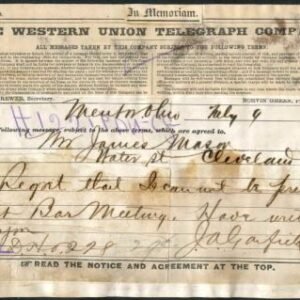 Autographs James A. Garfield President