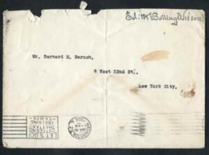 Autographs Edith Bolling Wilson 1926 Rubber stamped signature on cover