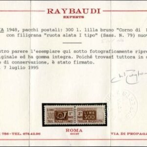 Italy Q74 VF NH Scarce - Signed Raybaudi and Cert