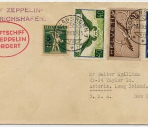 Switzerland 1930 Vaduz Flight with Scott 208, C5, C13 and C15