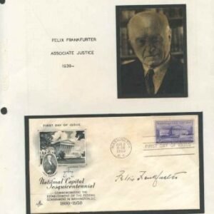 US 991 Autographed Supreme Court Justice Collection