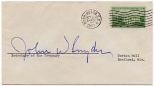 US 990 Autographed Cover, John Snyder