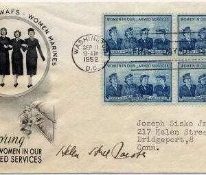 US 1013 Autographed FDC, Helen W. Jacobs, Tennis Player