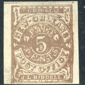 US Back Of Book - Confederate States of America 62X3 Postmaster Provisionals 2 Cent New Orleans brown, XF unused