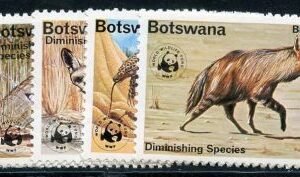 World Wildlife Fund 1977 Botswana 182 - 186 Diminishing species