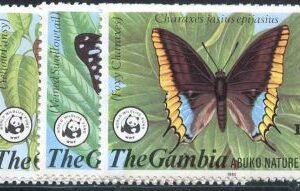 World Wildlife Fund 1977 Gambia 404 - 407 Butterflies
