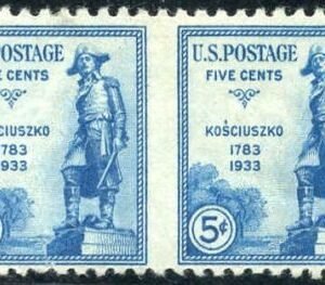 US 734a Error Horizontal Pair, Imperf Vertically VF Centering OG Hinged cv 1,750