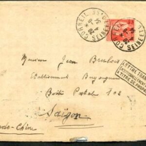 France 1934 (June 4) sent from Correil to Saigon Indo-China.