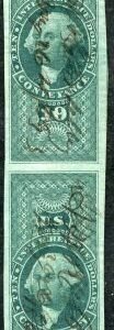 US R94a Revenue Used Vertical pair - Top F - VF, bottom XF, PF Cert cv $350