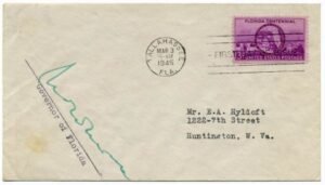 US 927 Autographed Cover, Gov. M. Caldwell