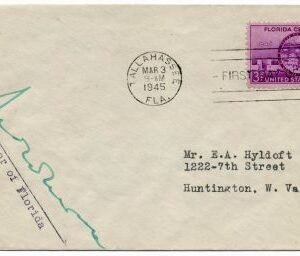 US 927 Autographed Cover, Gov. M. Caldwell