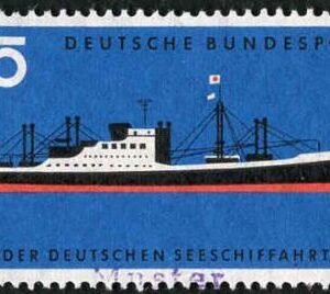 Germany 1957 767 Specimen Ovpt - Merchant Marine Day, Freighter