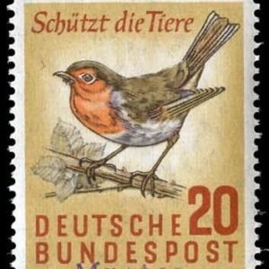 Germany 1957 774 Specimen Ovpt -  European Robin