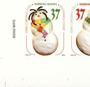 Marshall Is. 813 Imperf 37c Snowman Pair