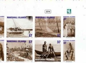Marshall Is. 824 Imperf Marshallese Culture II, block of 8