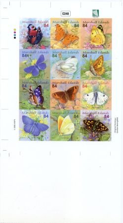 INV-06815itExt_3d93d142-6e7f-4a96-9a31-7ce6937f608a Marshall Is. 876 Imperf Butterflies of the World M/S of 12