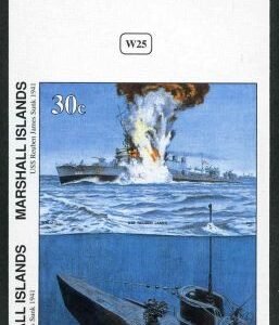 Marshall Is. 286 - 287 Imperf Pair, ship USS Reuben James