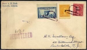 US Arizona, Prescott 642, 646, 650 Fancy Cancel Cover, Hat