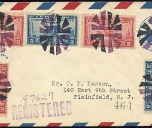 US Arizona, Prescott 649, 650 Fancy Cancel Cover, Crossraods in Oval