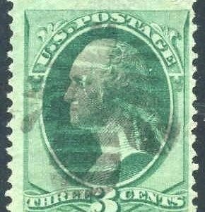 US 158 Bank Notes F - VF Used, very small crease, Bee cork cancel PSE