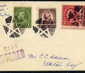US California, Monrovia 564, 632, 634 Fancy Cancel Cover, Star