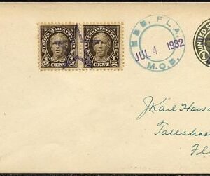 US Florida, Ebb 551 Fancy Cancel Cover large Star cancel
