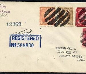 US Illinois, Chicago 707, 709, 714, U525 Fancy cancel cover, Oval