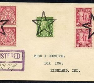 US Illinois, Monmouth 632, 682, 683 Fancy Cancel Cover, Star