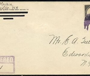 US New York, Talcville 623 Fancy Cancel Cover, Camel