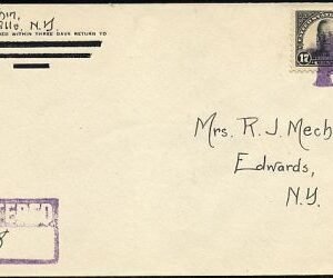 US New York, Talcville 623 Fancy Cancel Cover, Uncle Sam