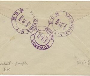 US New York, Talcville 623 Fancy Cancel Cover, Uncle Sam