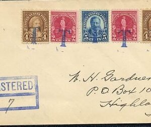 US Illinois, Teheran 636, 637, 688 Fancy Cancel Cover, "T"