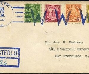 US Illinois, Worth 632, 638, 640, 683 Fancy Cancel Cover, Large W