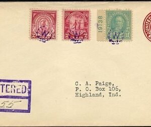 US Illinois, Worth 563, 682, 683, U429 Fancy Cancel Cover, Small W Cancel
