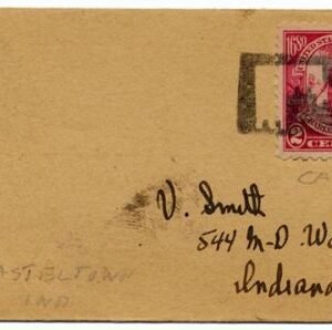 US Indiana, Castleton 683 Fancy Cancel Cover, Castle cancel
