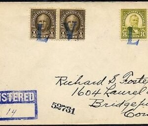 US Indiana, Lake Village 551, 560 Fancy Cancel Cover, "LV"