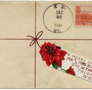 US Kentucky, Ed 741 Fancy Cancel Cover, Christmas Poinsettia'Merry Xmas" in Box