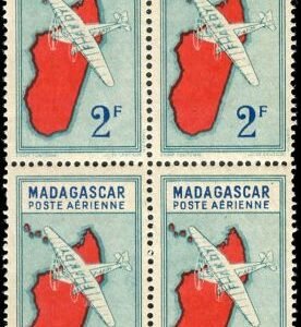 Madagascar C25 - C25O mostly VF NH Blocks of 4 Vichy Goverment Set