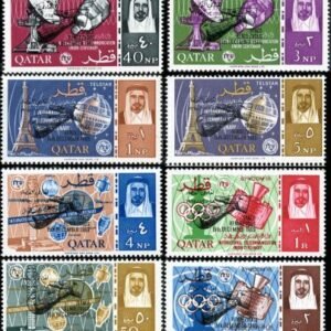 Qatar 91 - 98 VF NH Overprinted "Space Rendevous" Blocks of 4